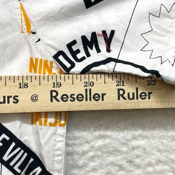 Naruto Shippuden Shirt Mens Small White All Over Print Ninja Anime Button Down - Picture 7 of 9